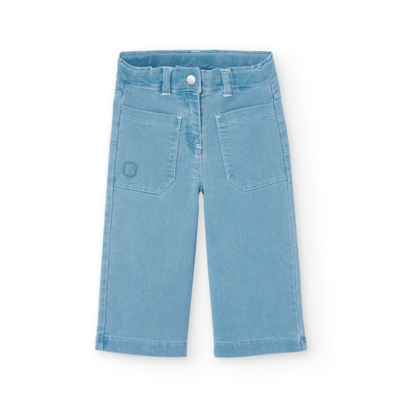 Pantalón denim punto de bebé niña