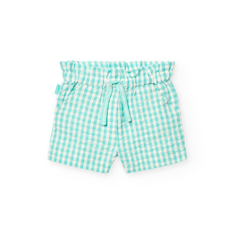 Bermudas popelín cuadros de niño