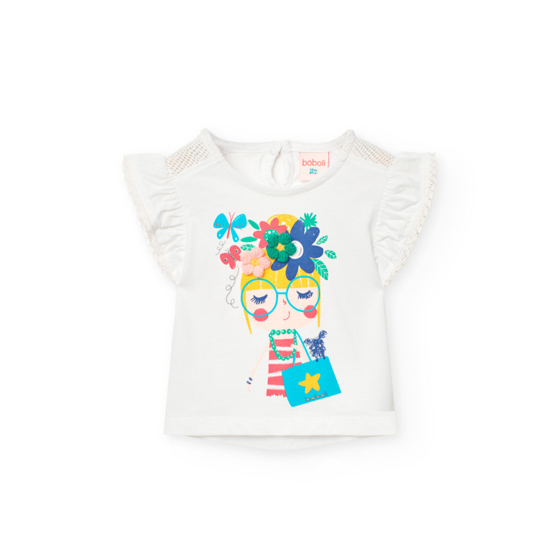 Camiseta punto de bebé niña