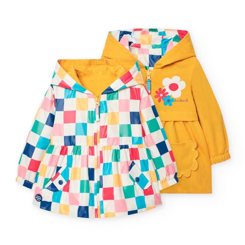 Parka reversible de bebé niña