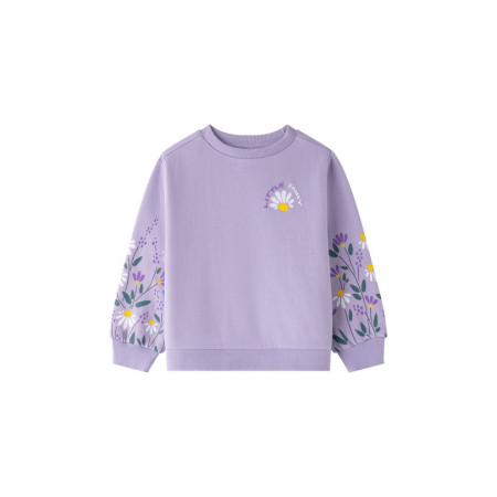 Sudadera malva flores