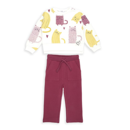 Conjunto 2 Piezas Babybol niña gatos