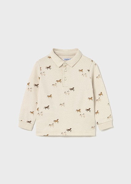 Polo Manga Larga Estampado