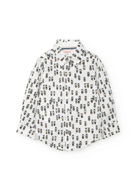 Camisa Popelín Estampada De niño