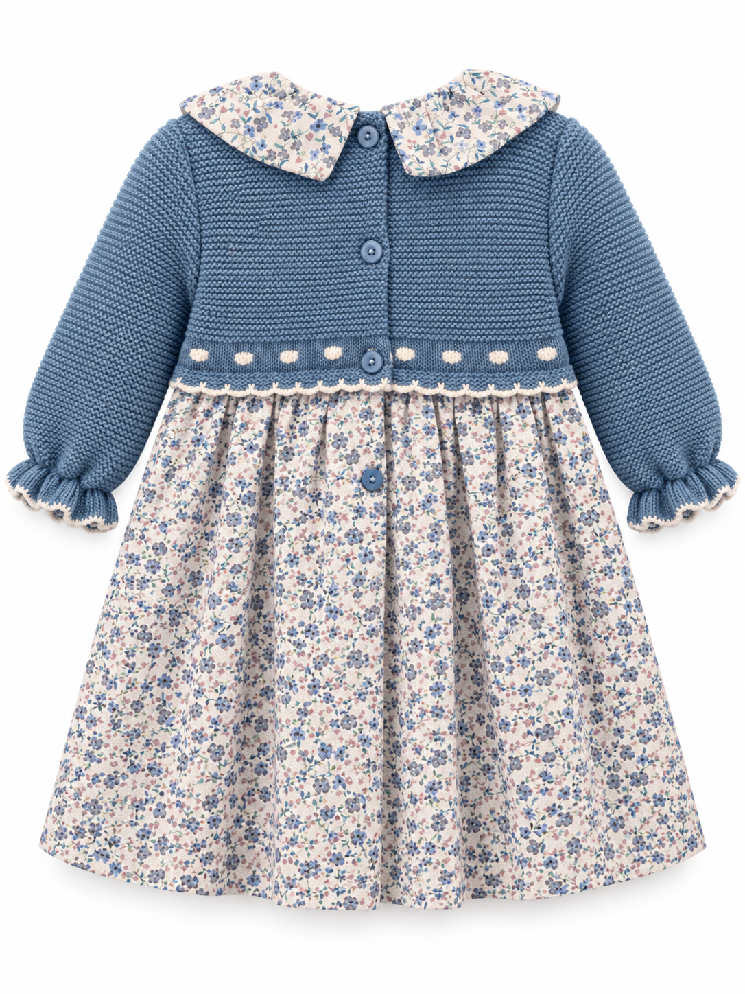 Vestido Alma estampado flores cuello bebé
