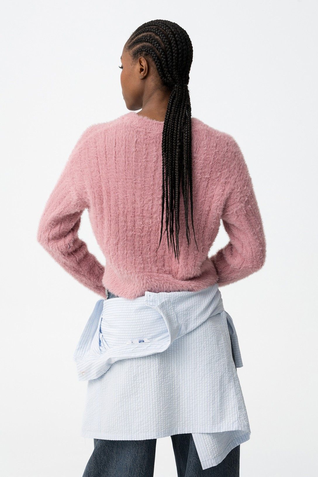 Jersey de manga larga  con bajo cropped.