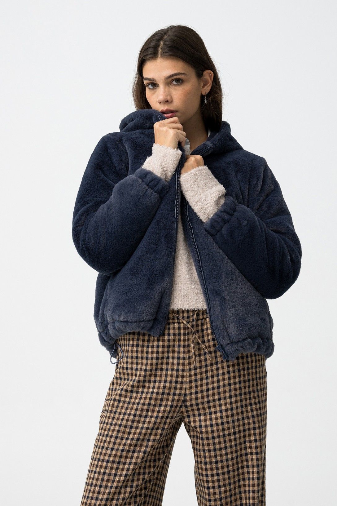 Abrigo  de pelo sintético