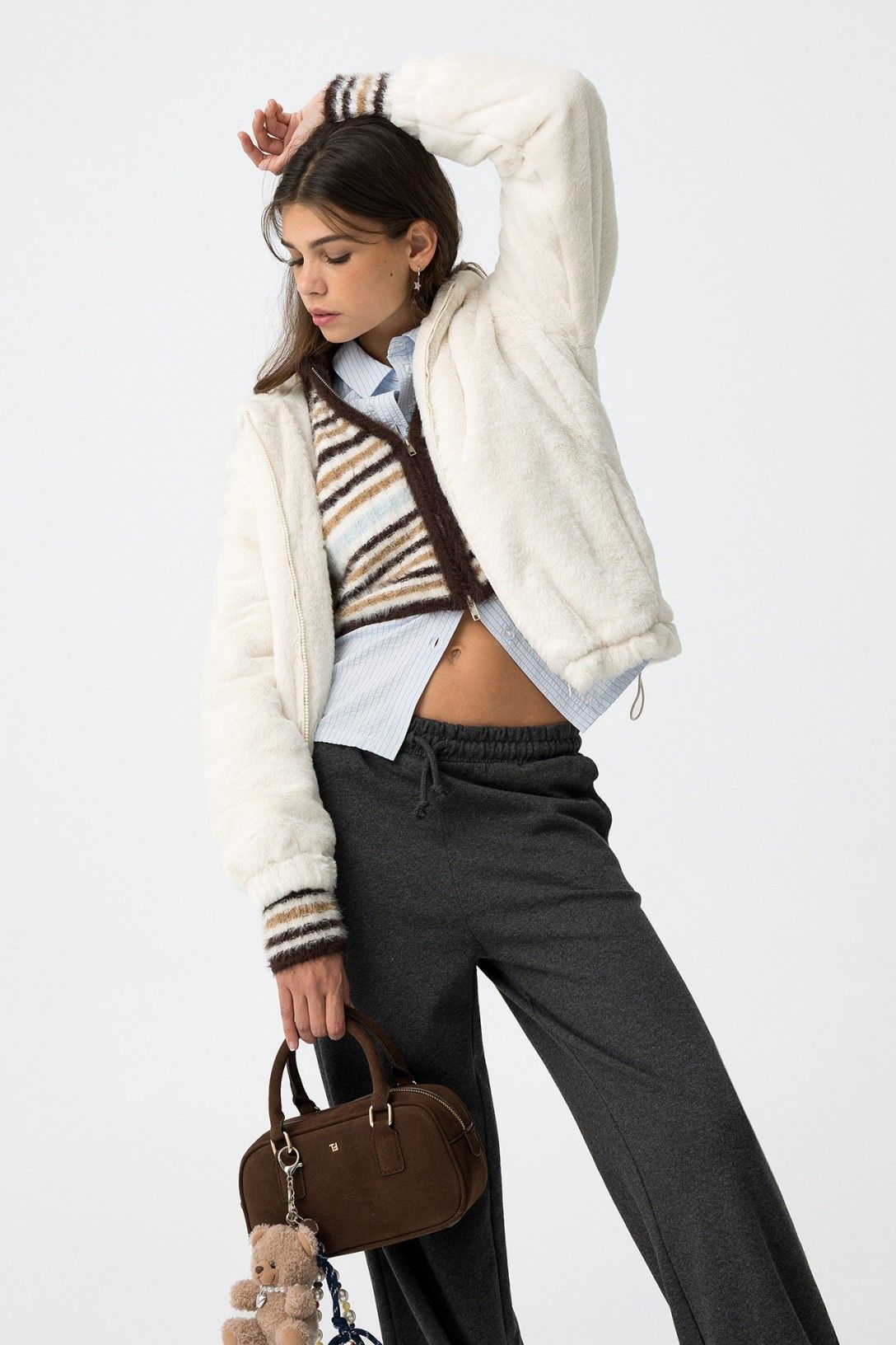 Abrigo  de pelo sintético