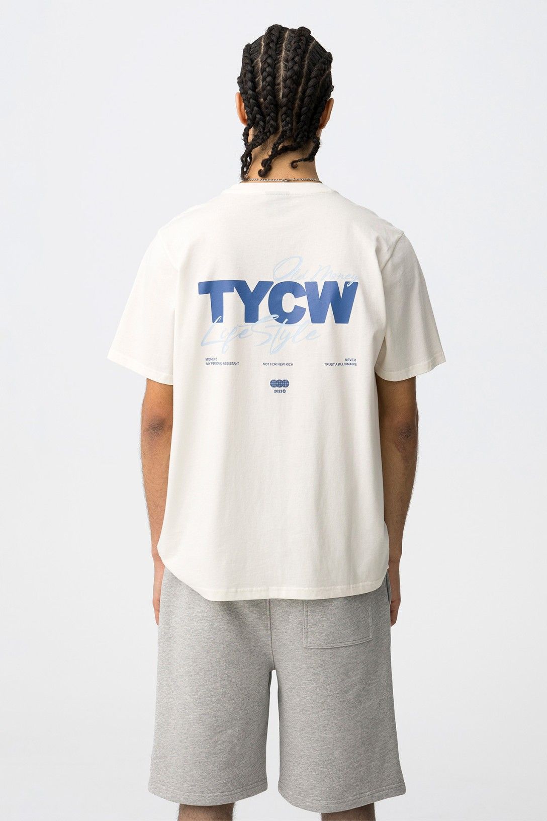 Camiseta estampada tipográfica manga corta.