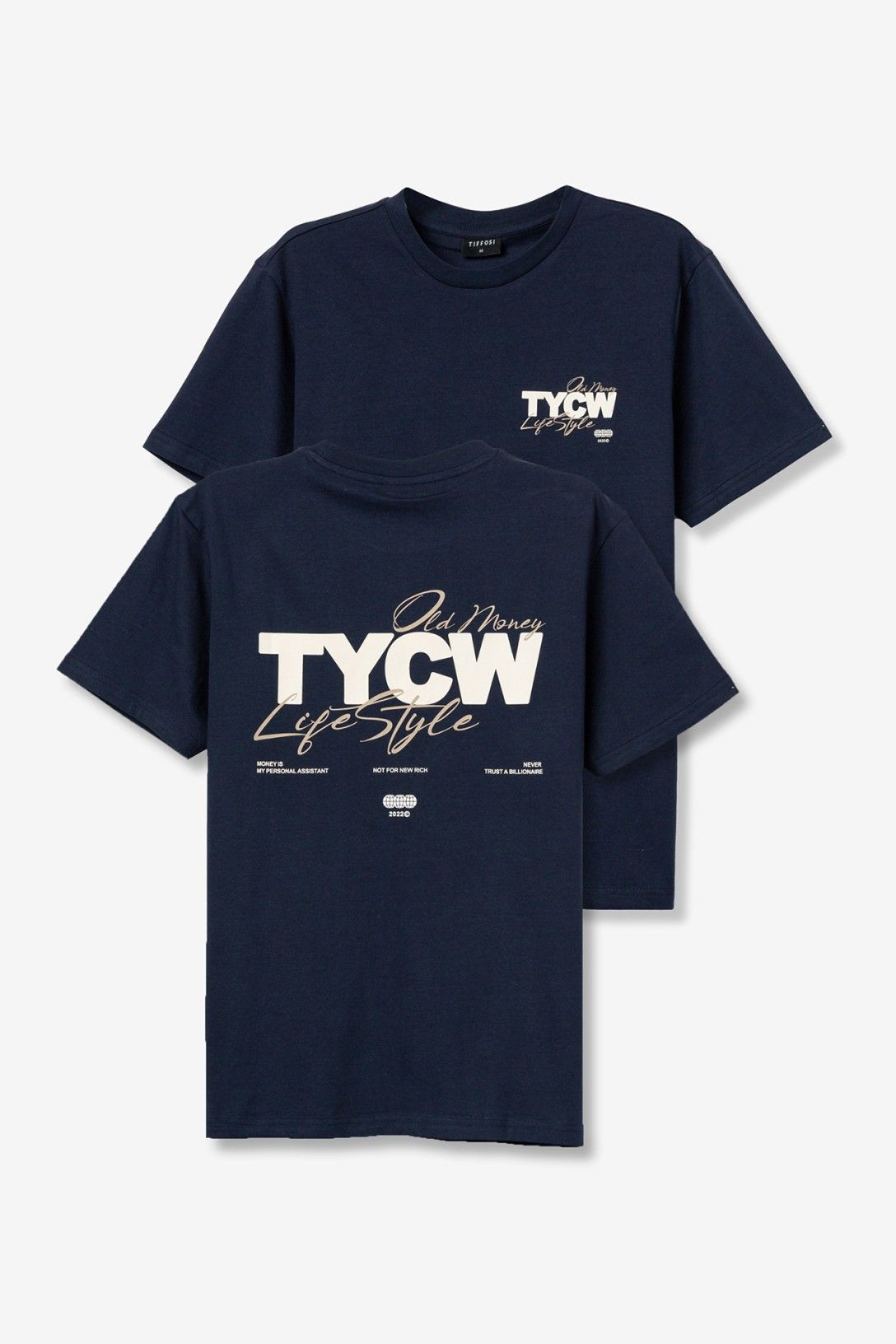 Camiseta estampada tipográfica manga corta.