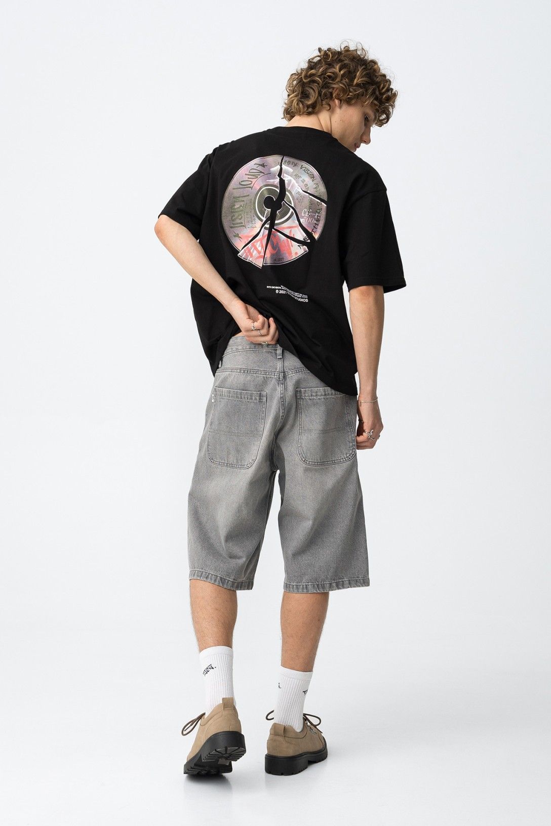 Bermuda denim  gris lavado