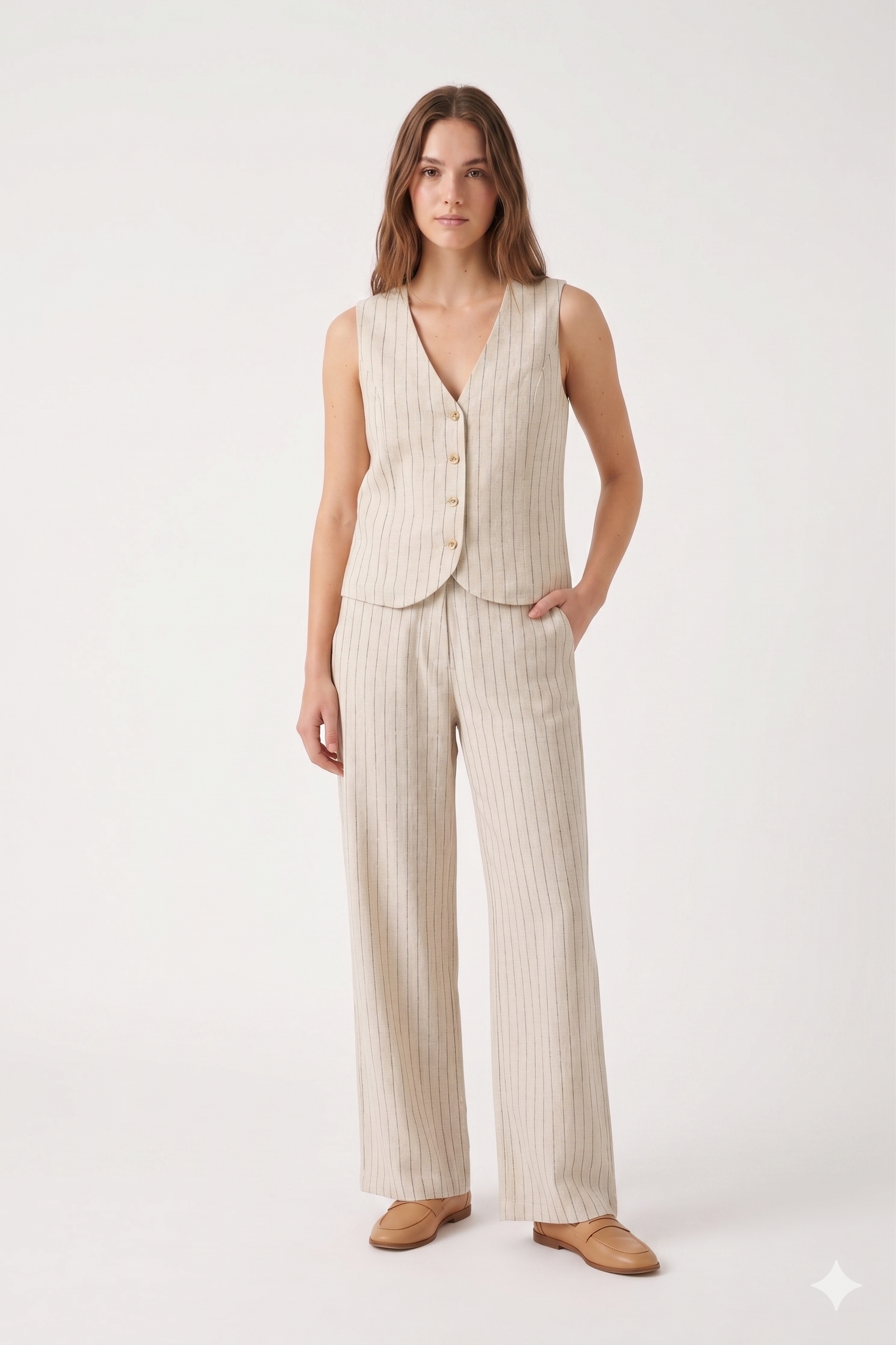 Pantalón recto raya diplomática.mujer