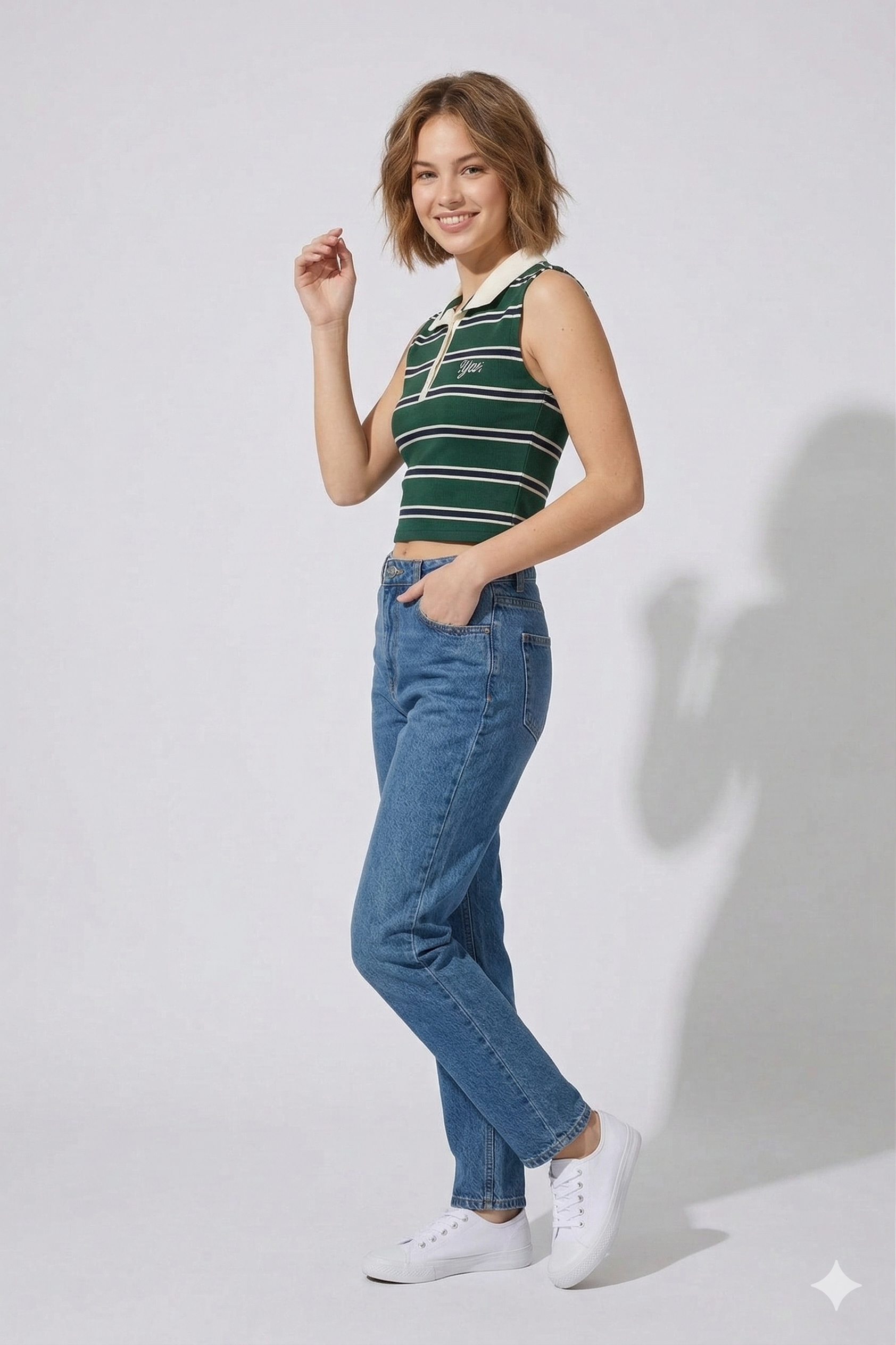 Polo Sin Mangas Rayas