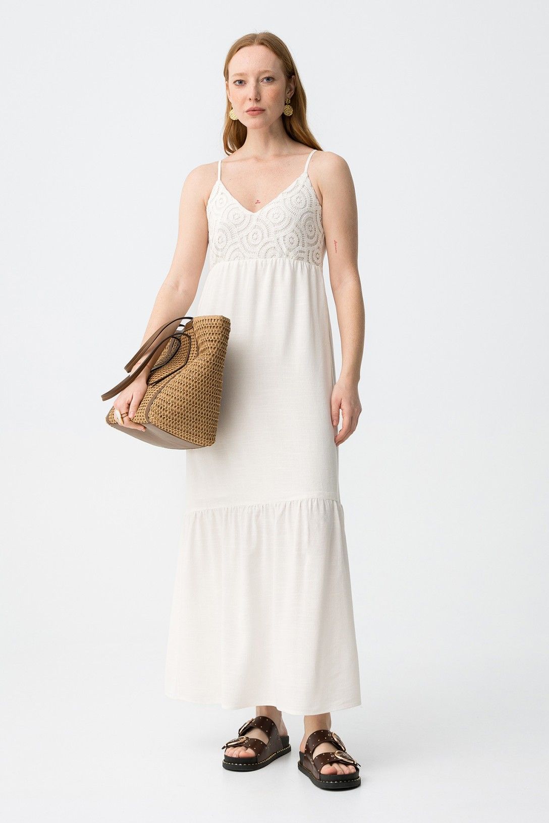 Vestido Largo Cuerpo Encaje