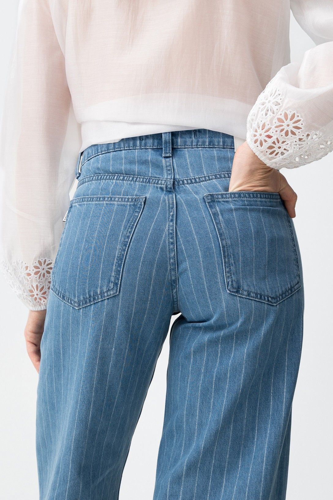 Vaquero Ancho Rayas Plata