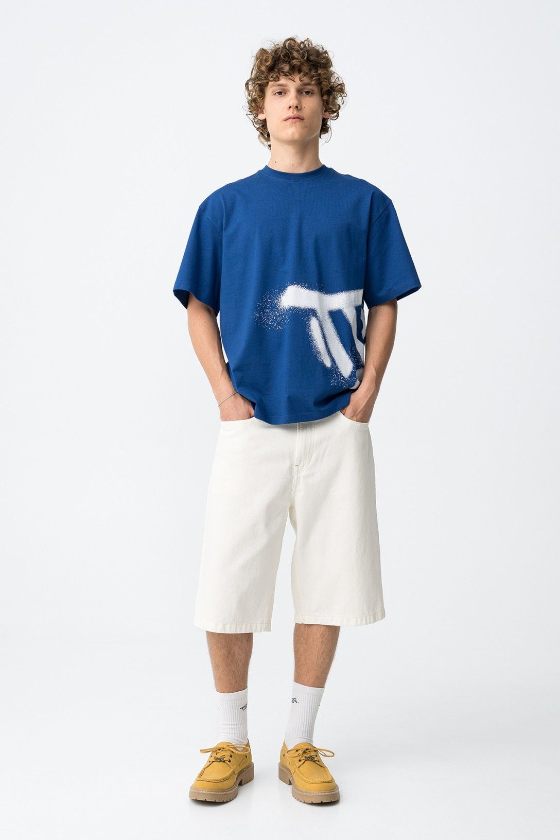 Bermuda Denim Corte Relaxed