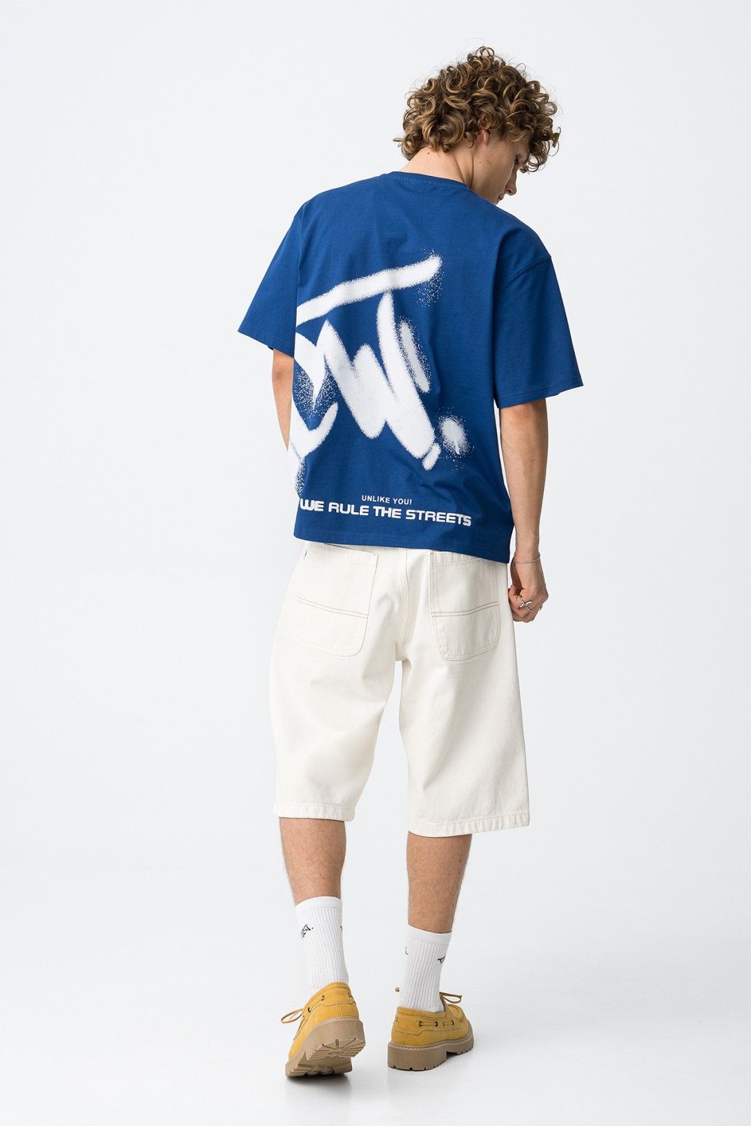 Bermuda Denim Corte Relaxed