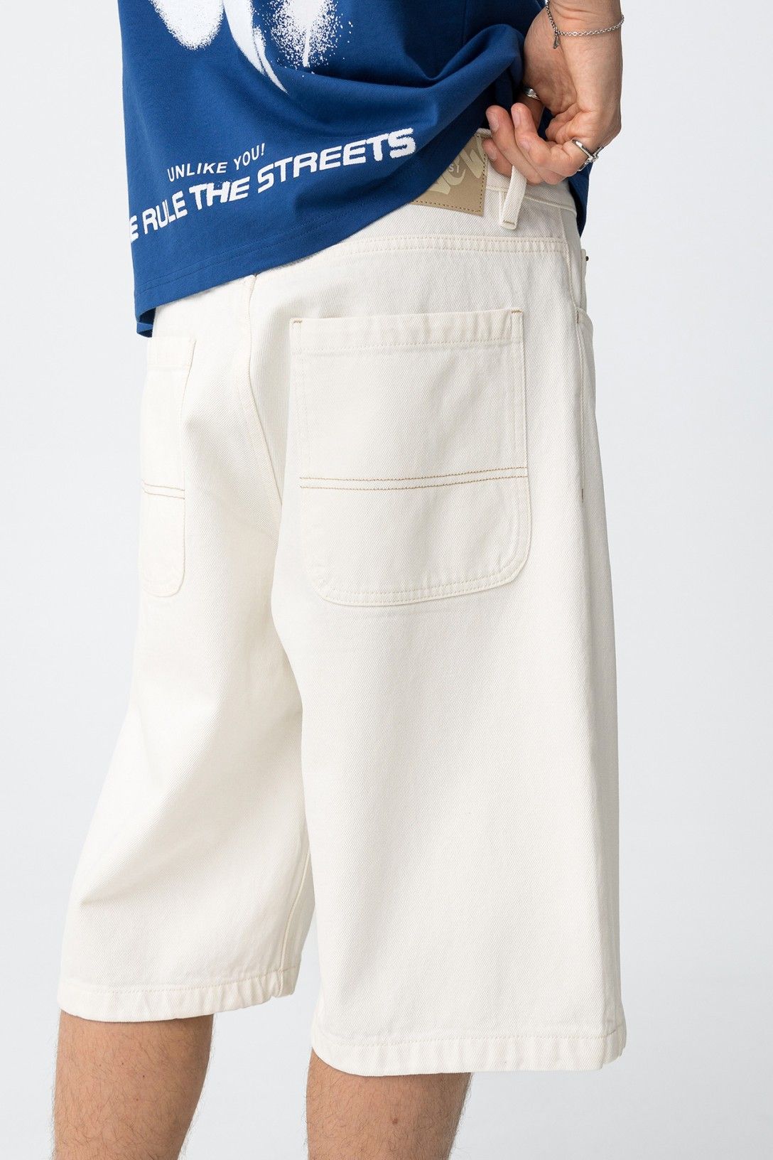 Bermuda Denim Corte Relaxed