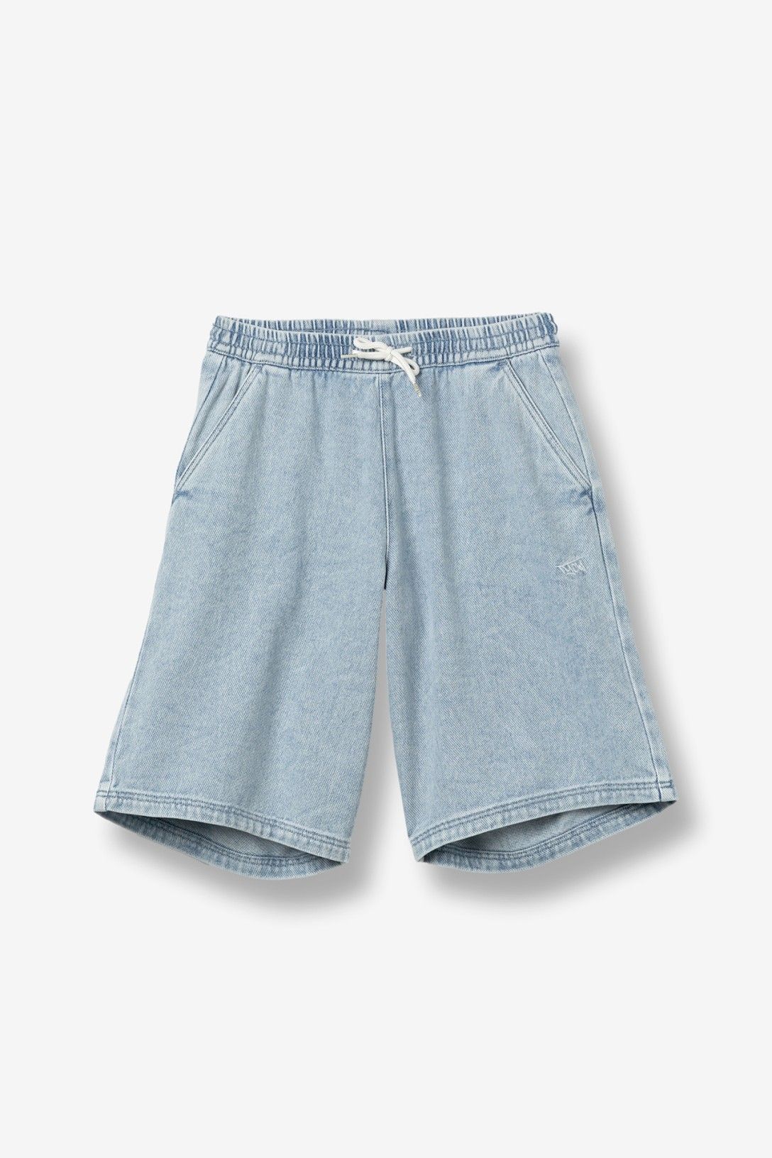 Bermudas denim  con cintura elástica.