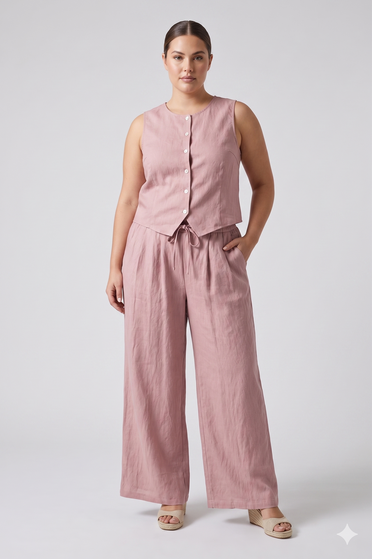 Pantalón Palazzo Rosa mujer