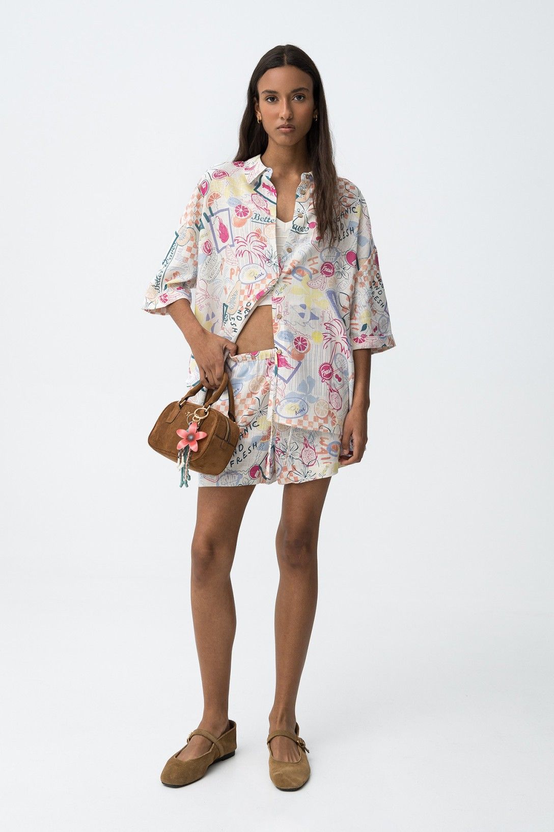 Short Mujer – Estampado Multicolor Estilo Tropical
