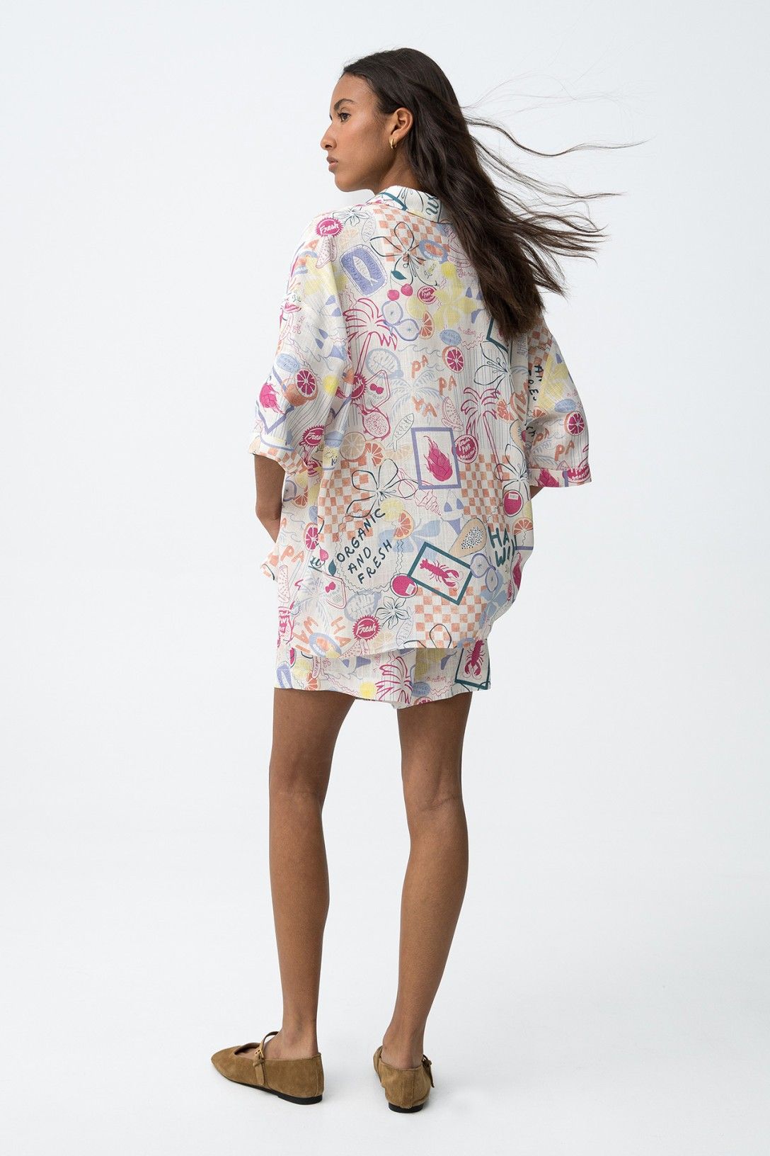 Short Mujer – Estampado Multicolor Estilo Tropical