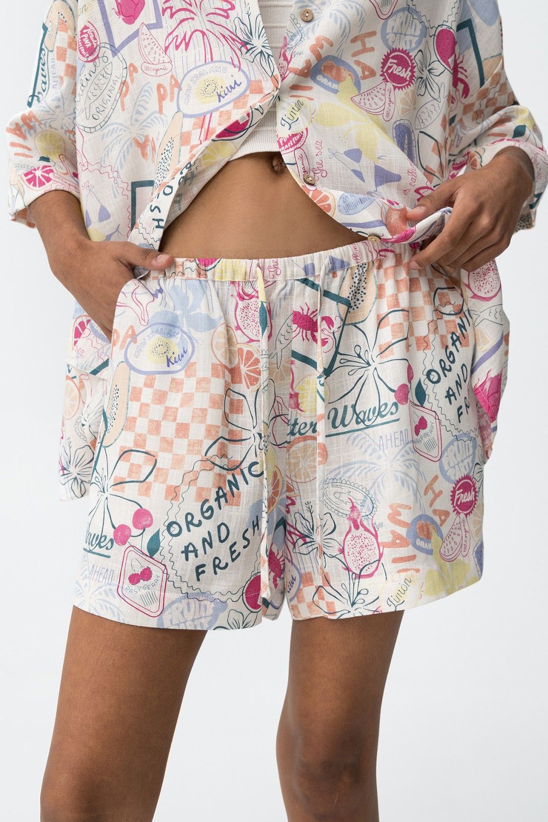 Short Mujer – Estampado Multicolor Estilo Tropical