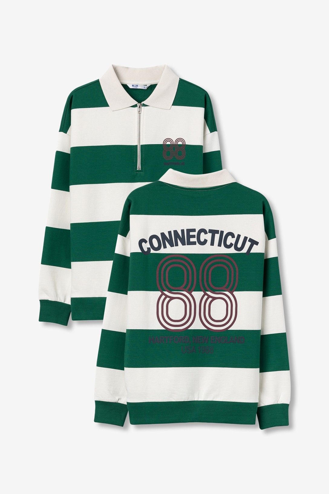 Sudadera Rayas Cremallera