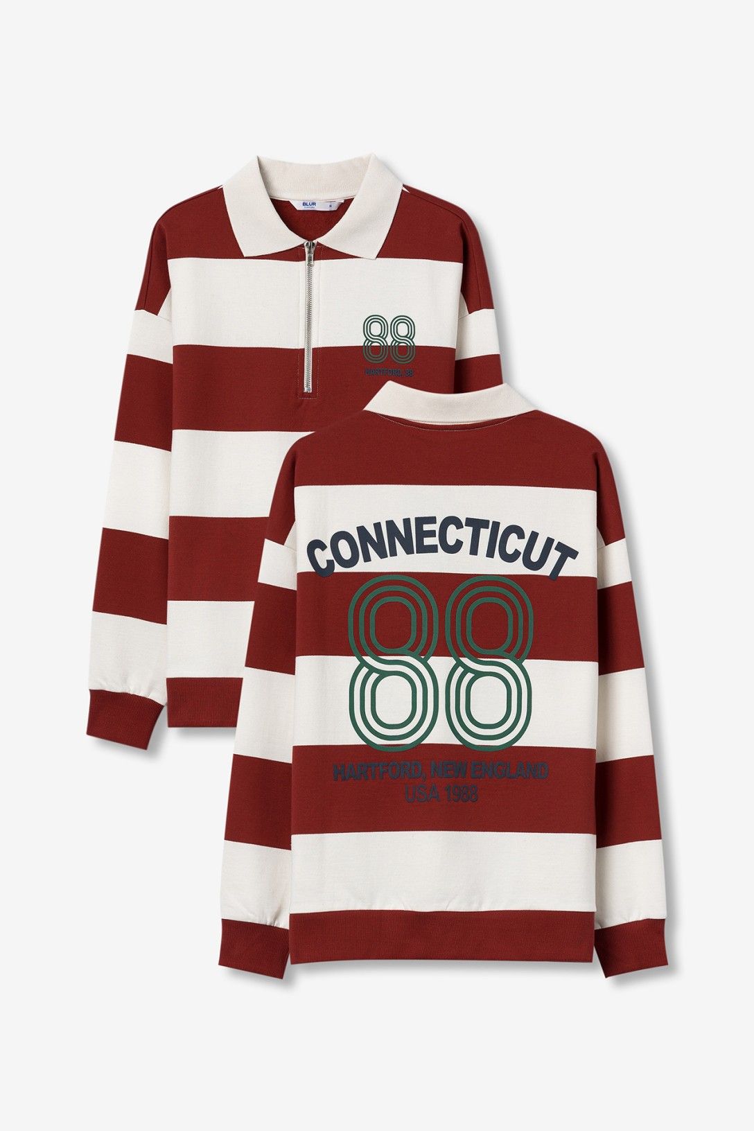 Sudadera Rayas Cremallera