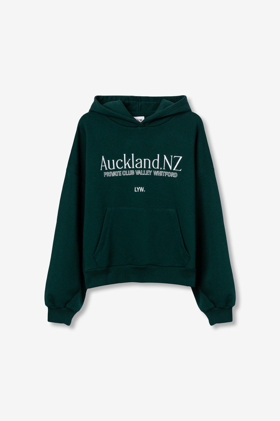 Sudadera con capucha mensaje en blanco.