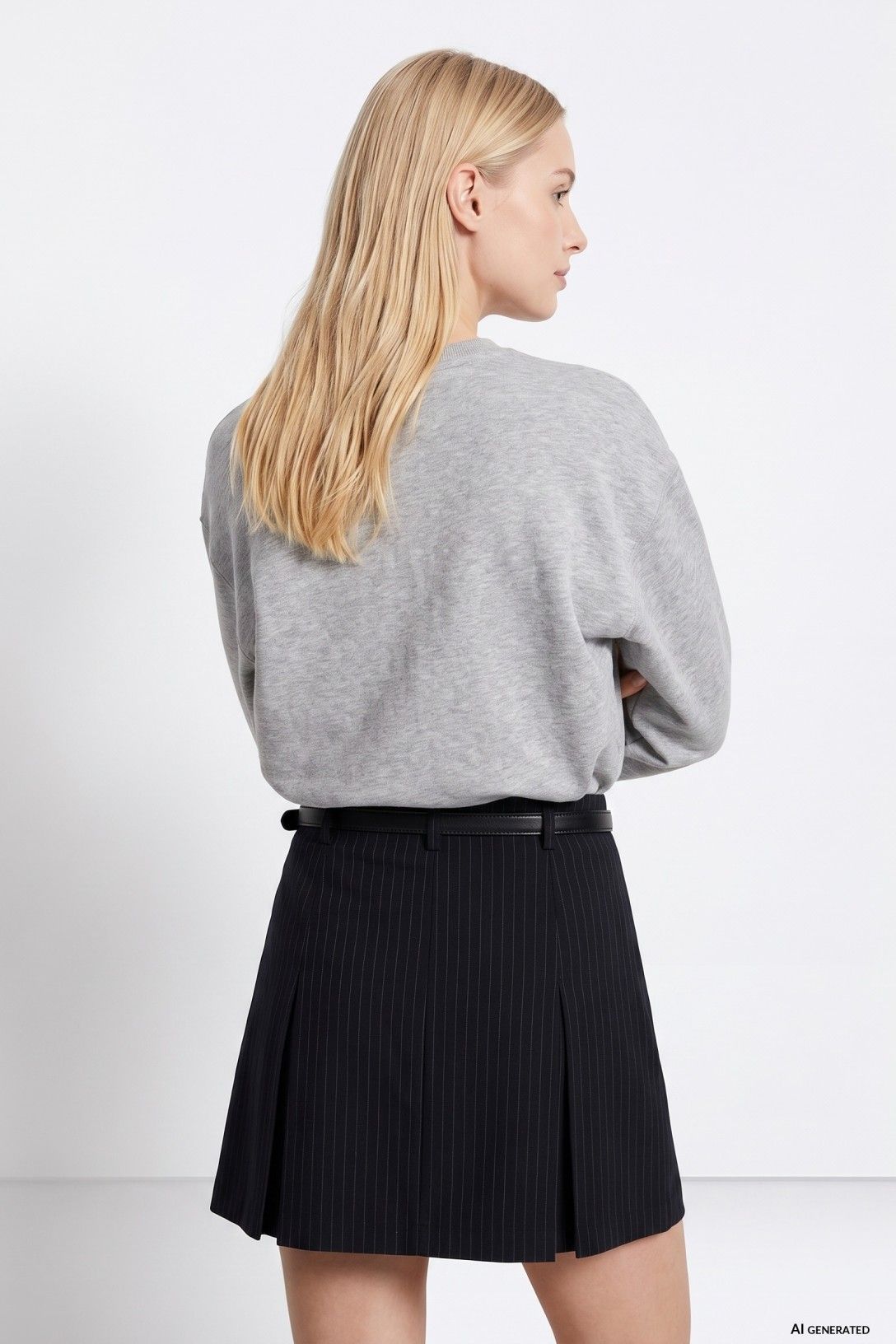 Sudadera sin capucha gris.