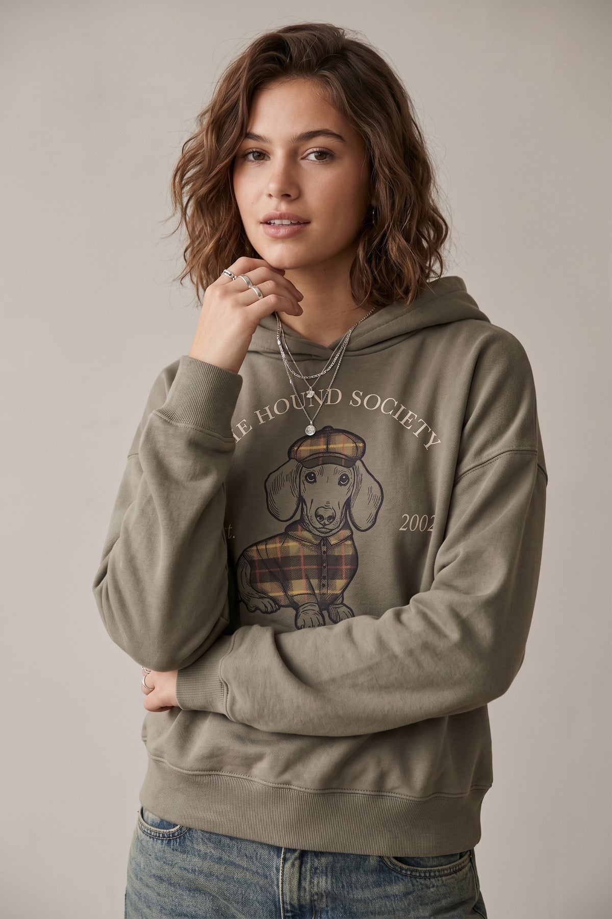 Sudadera con capucha estampado frontal