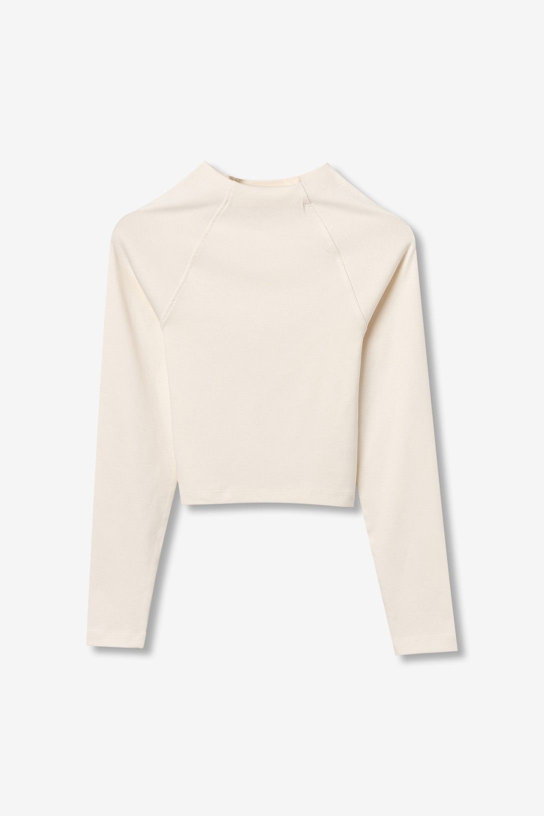 Camiseta corta manga larga beige