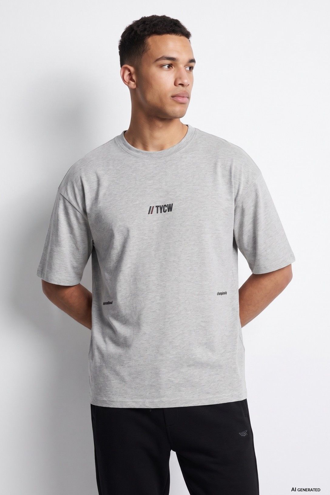 Camiseta manga corta oversized, chico