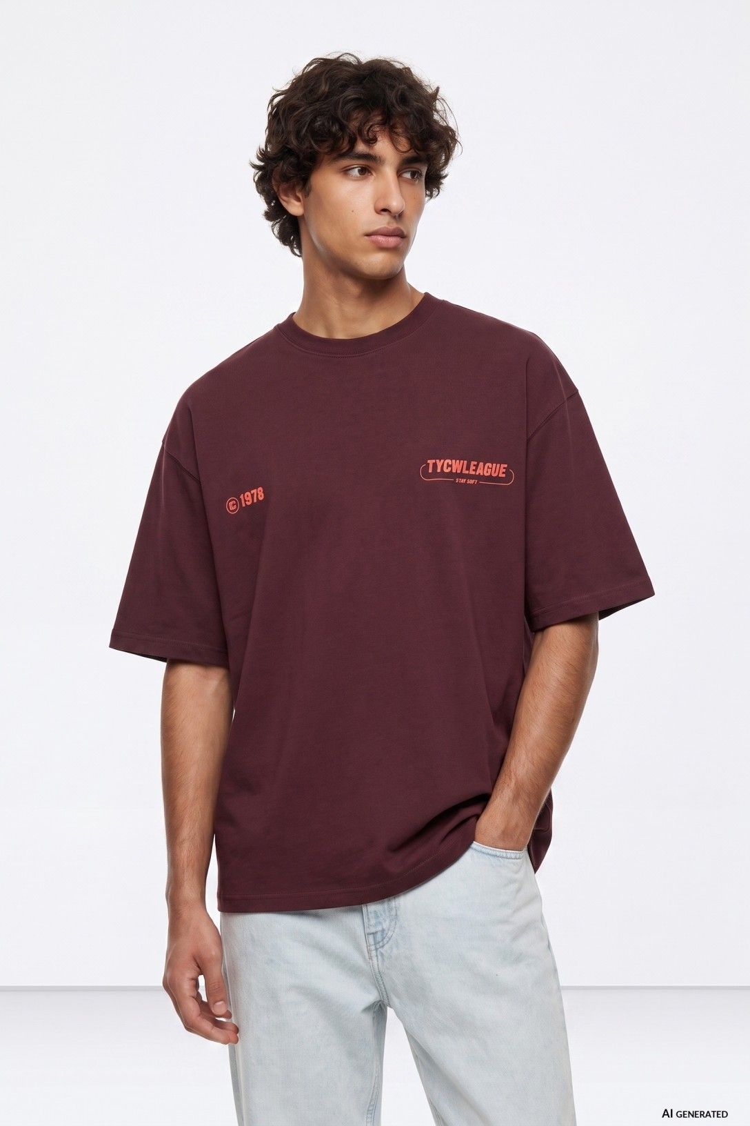 Camiseta manga corta oversized, chico