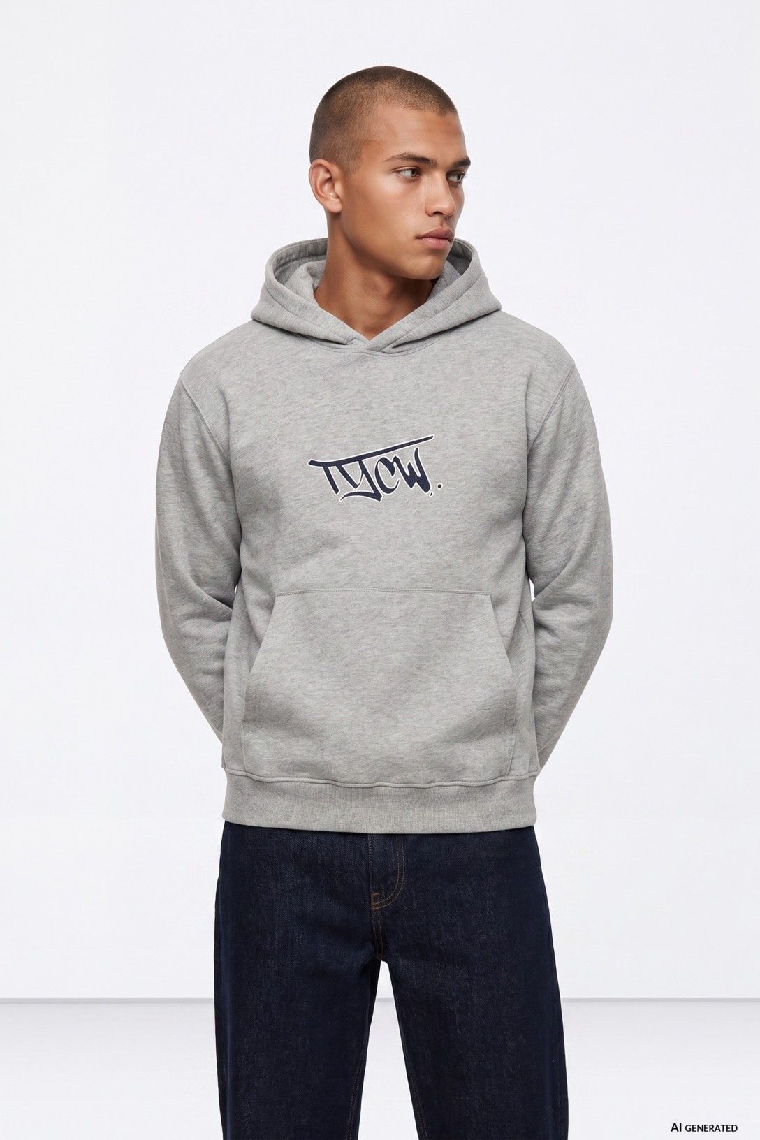 Sudadera con capucha y sin cremallera, chico.