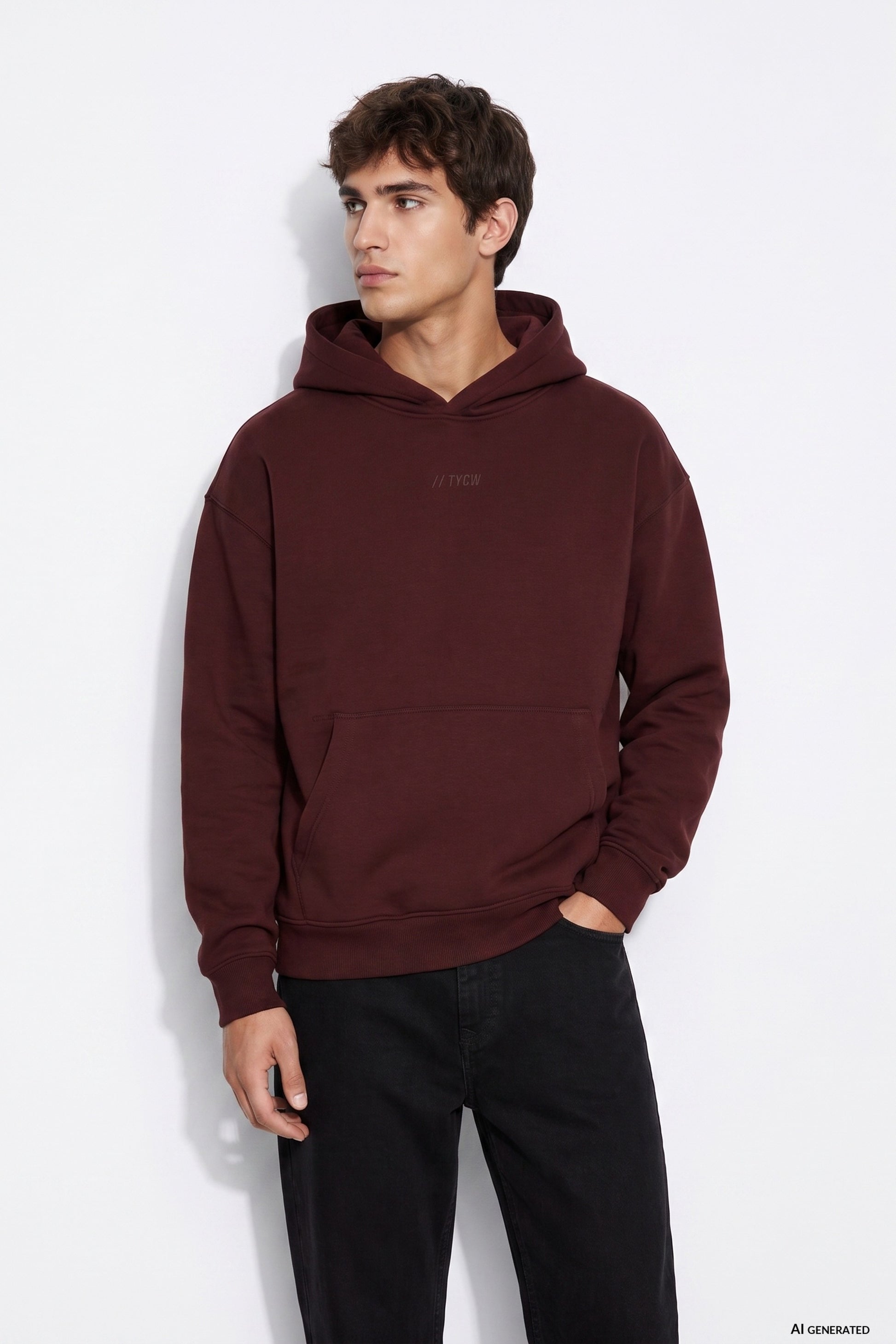 Sudadera con capucha interior de felpa, chico.