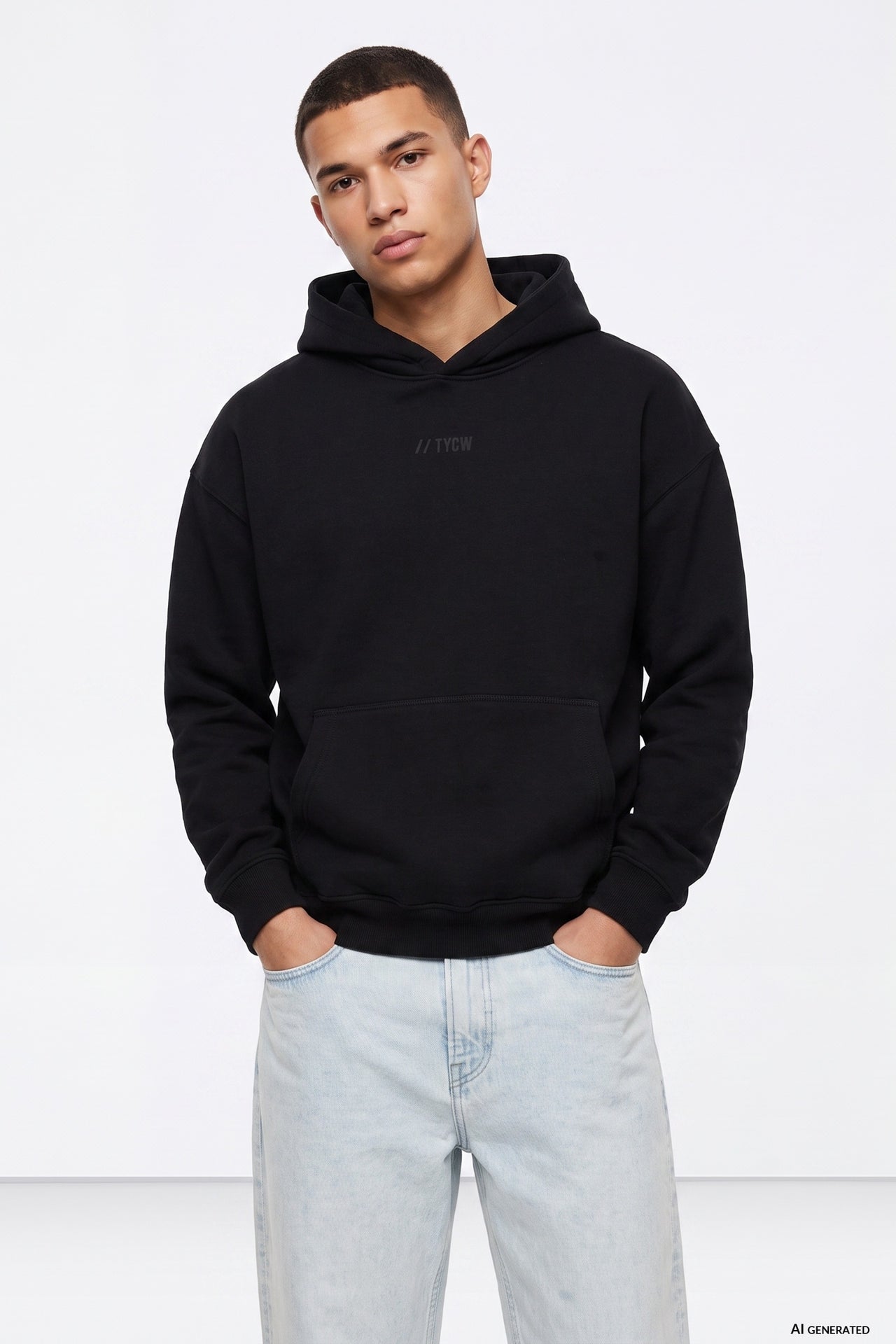 Sudadera con capucha, interior felpa, chico.