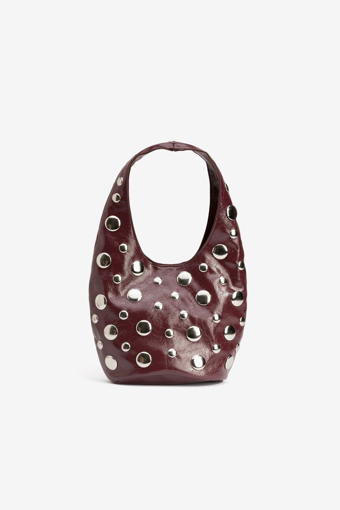 Bolso tachuelas burdeos