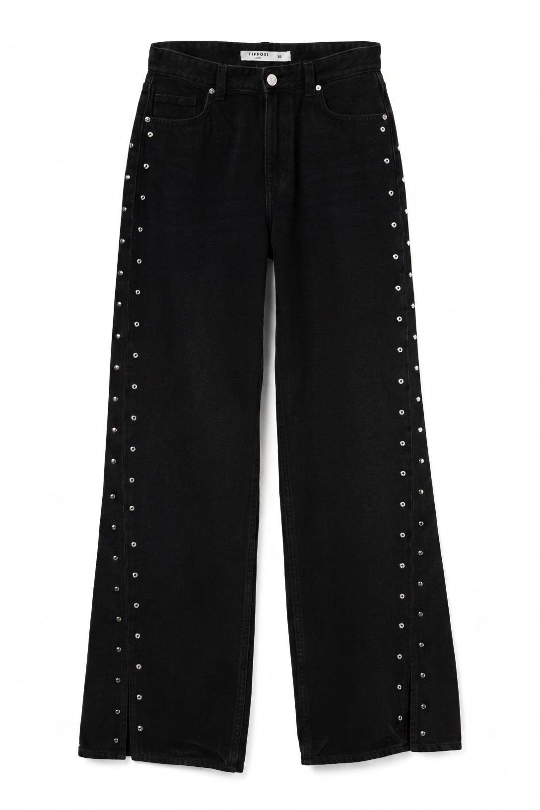 Pantalón vaquero tachuelas negro