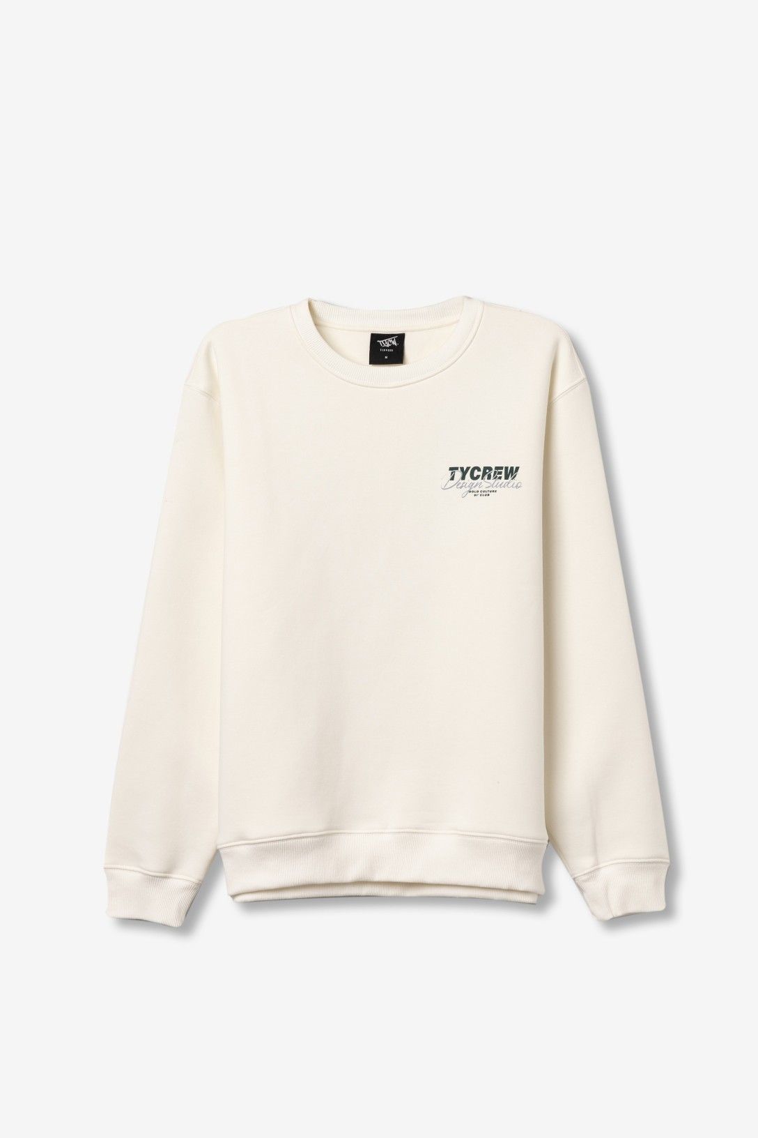Sudadera sin capucha cuello redondo, beige. Chico.