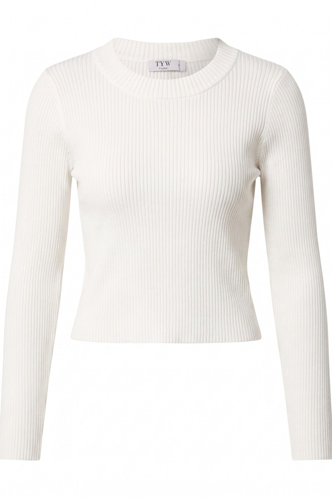 Jersey corto canalé blanco.