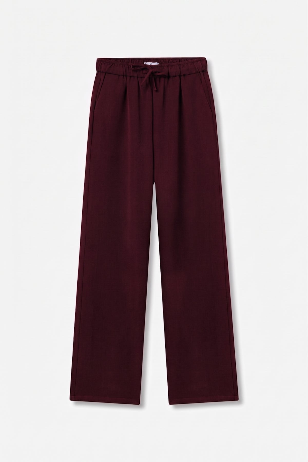 Pantalón fluido burdeos.
