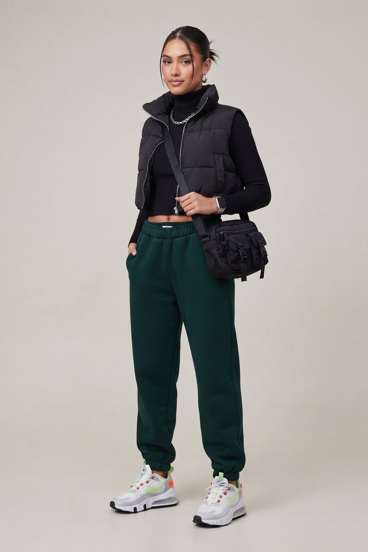 Pantalón jogger verde.