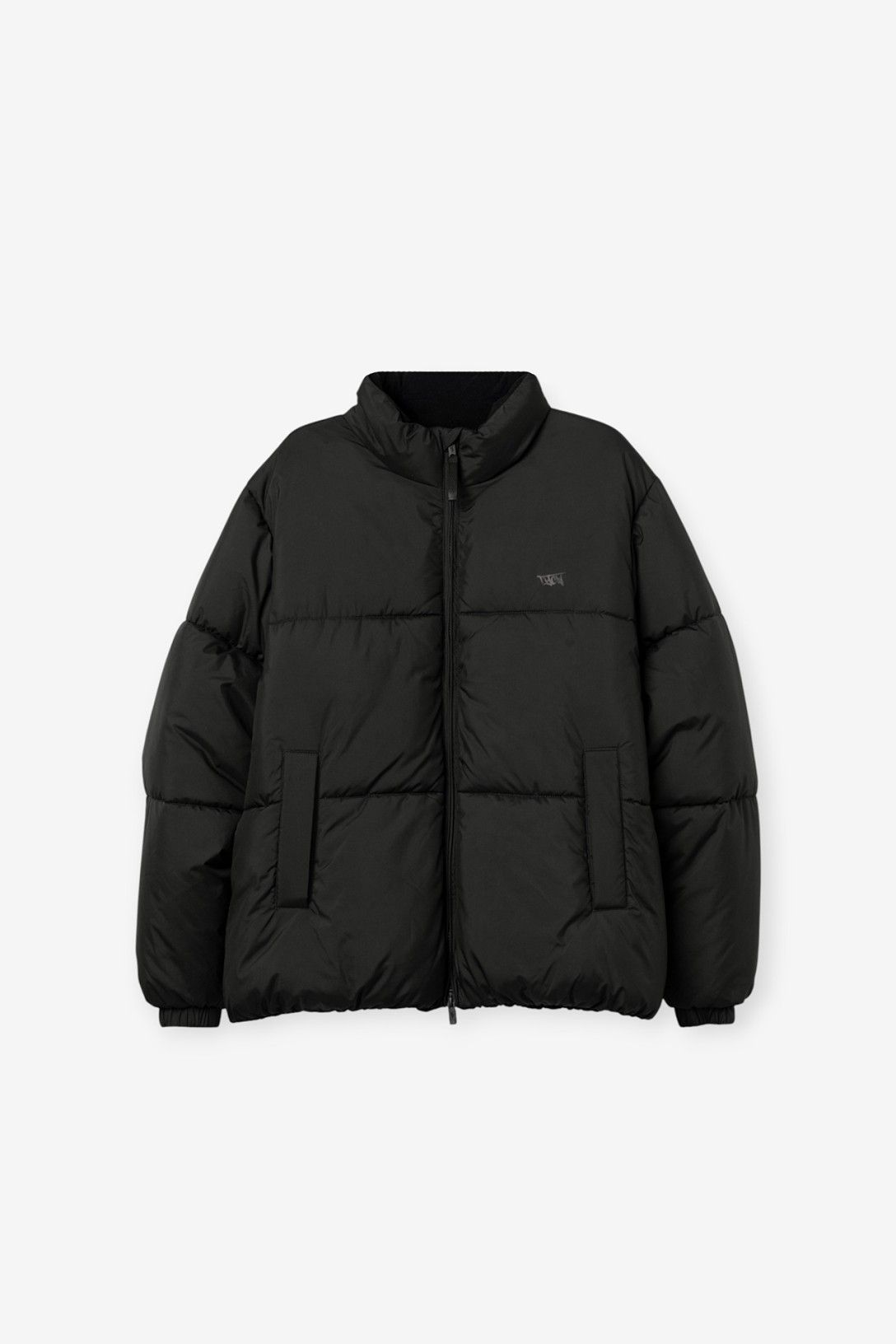 Chaqueta acolchada sin capucha negra