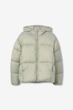 Chaqueta abrigo capucha acolchado verde agua