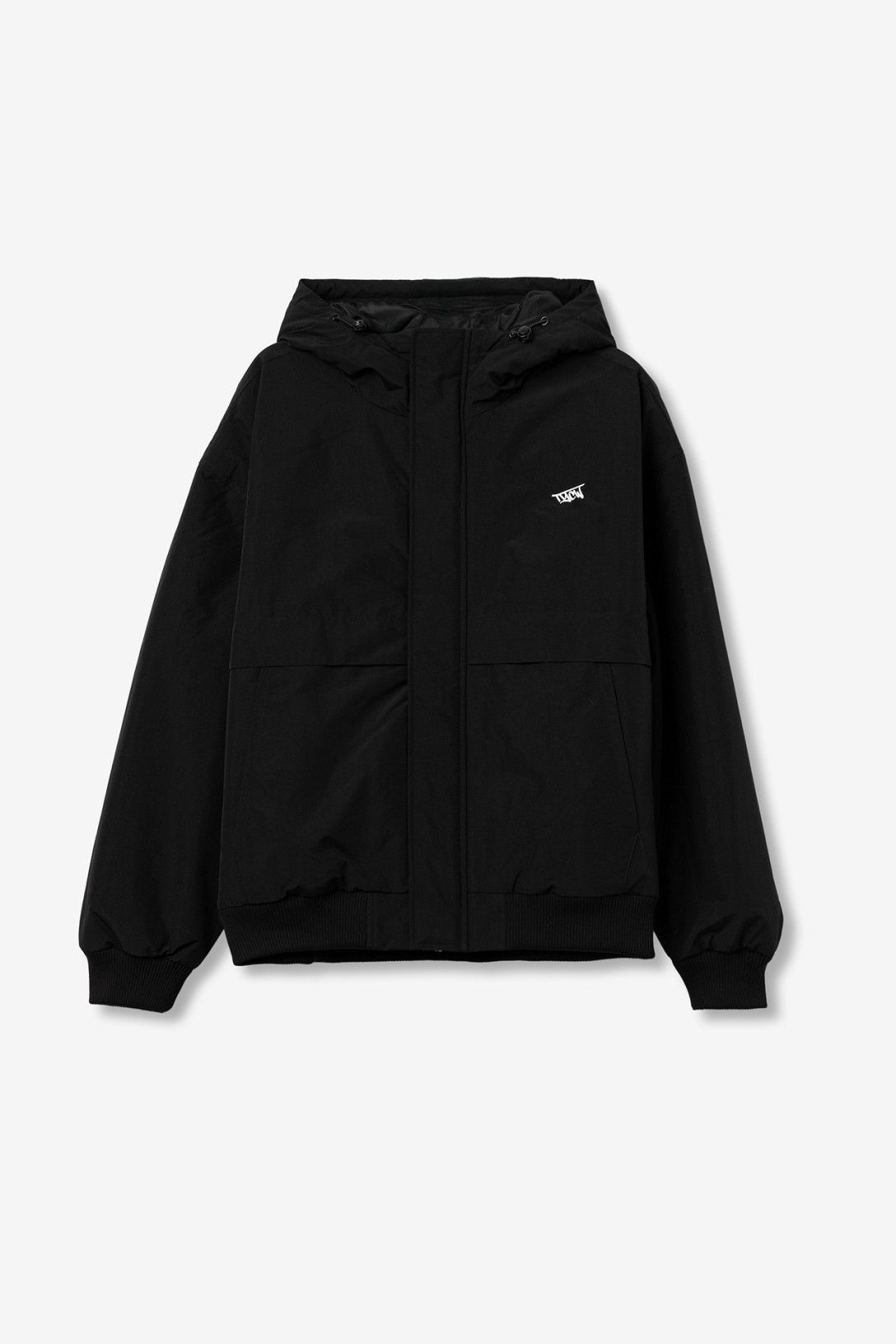Chaqueta acolchada capucha negra