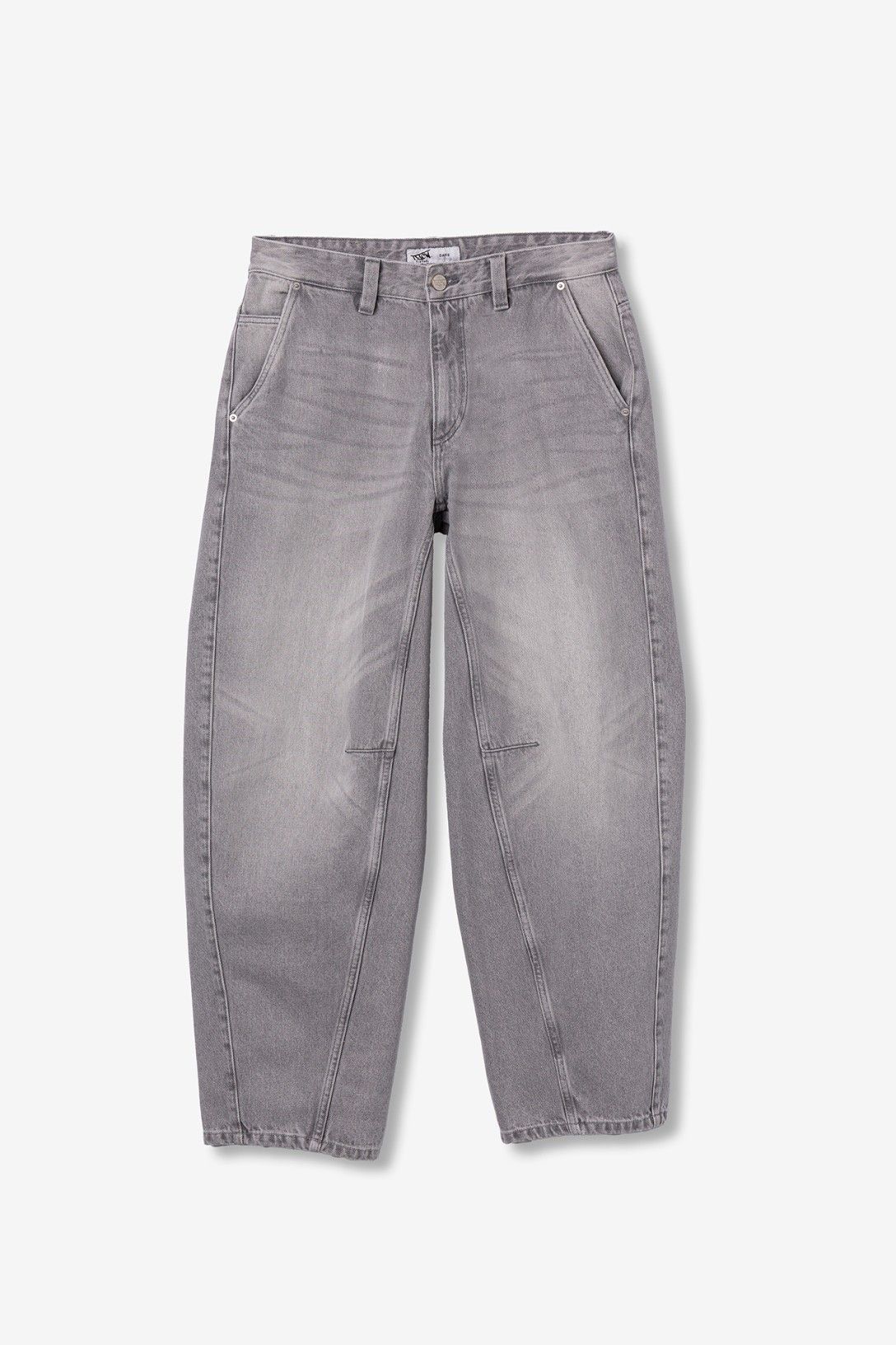 Pantalón vaquero corte balloon fit, gris lavado,  chico.