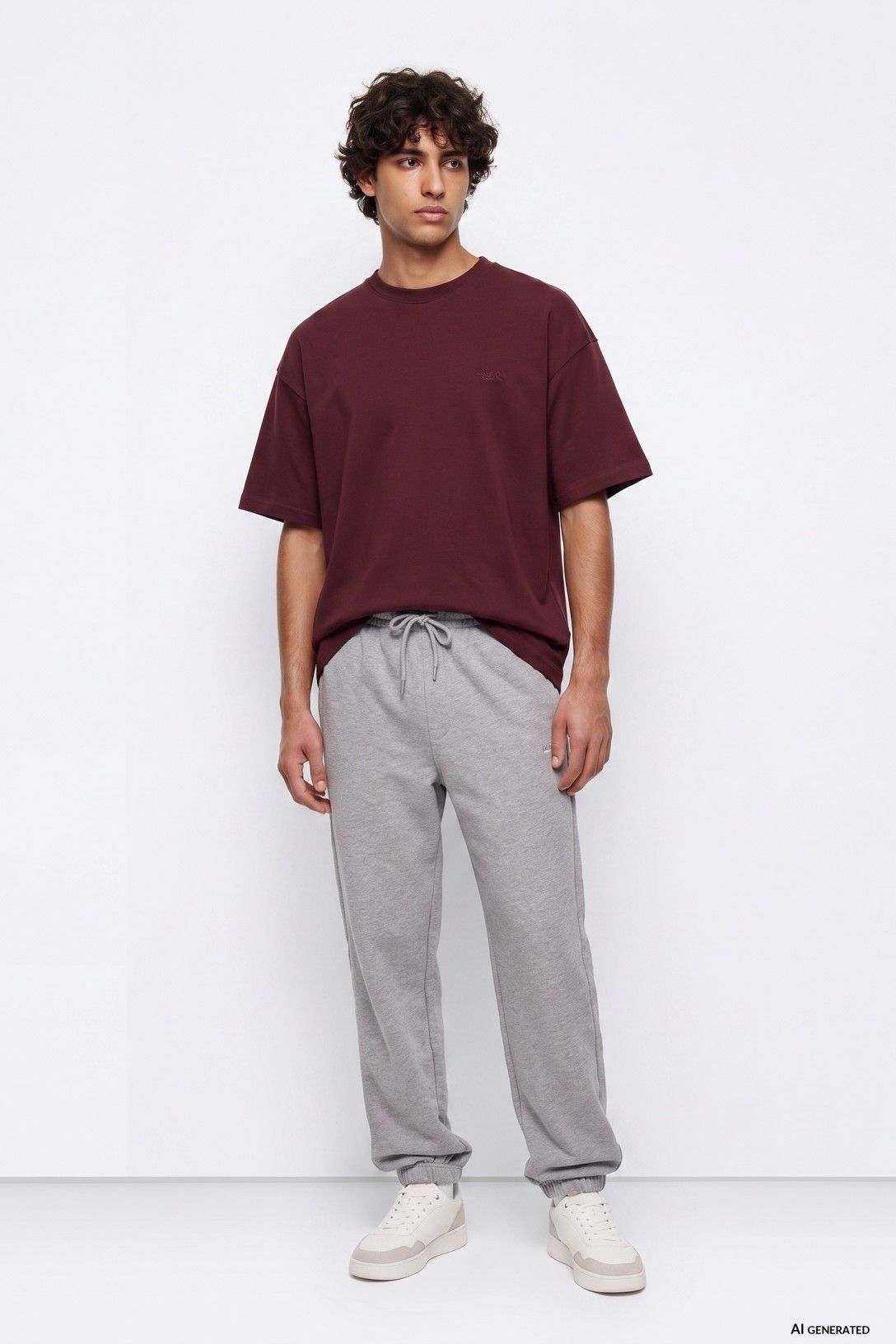 Pantalón jogger gris, chico.