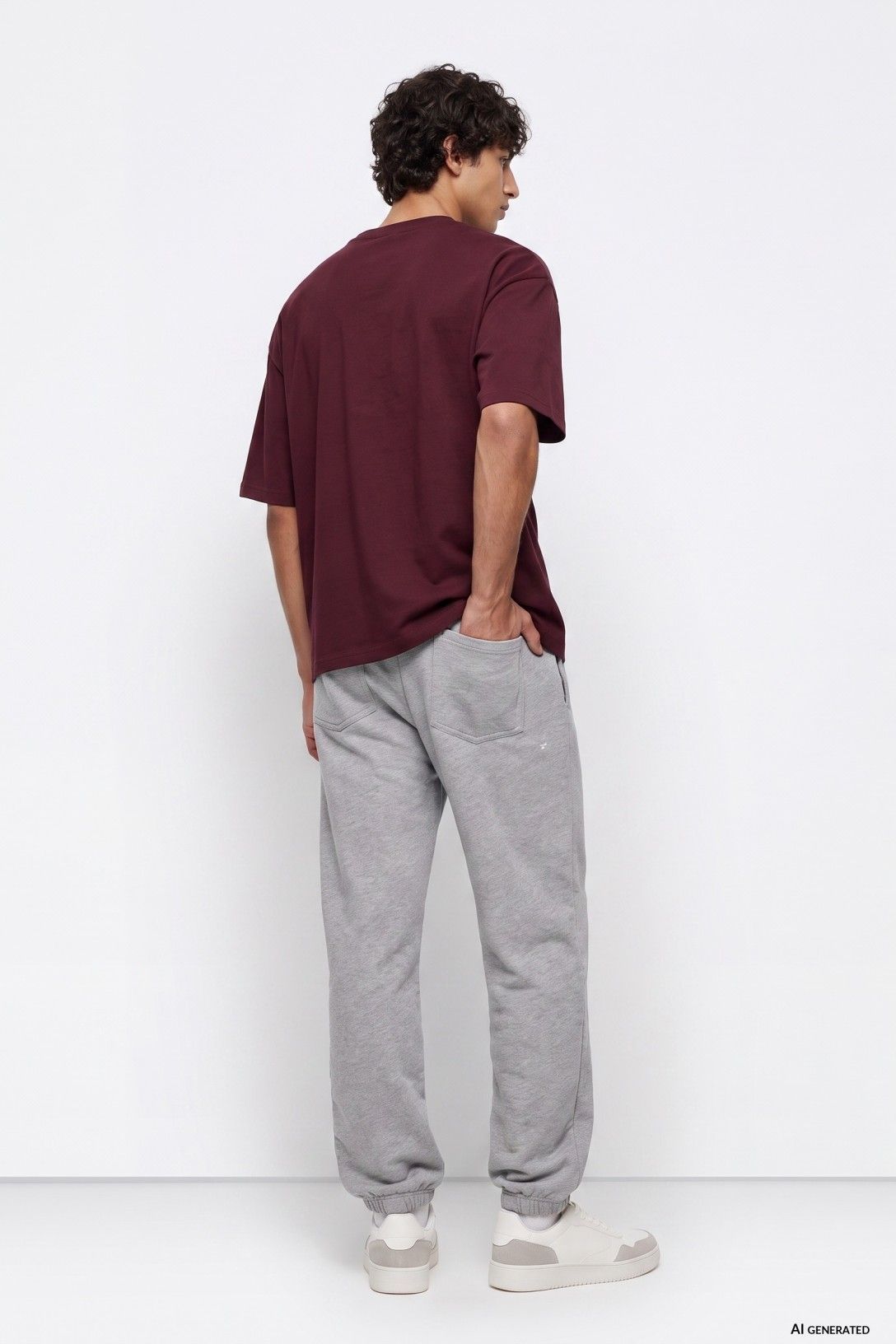 Pantalón jogger gris, chico.